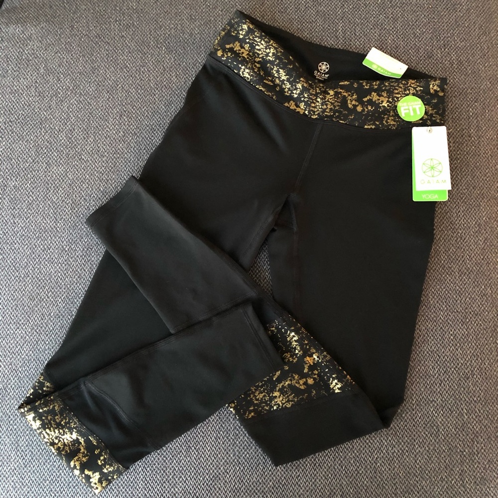 NWT Gaiam Om Splice Legging Yoga Pants